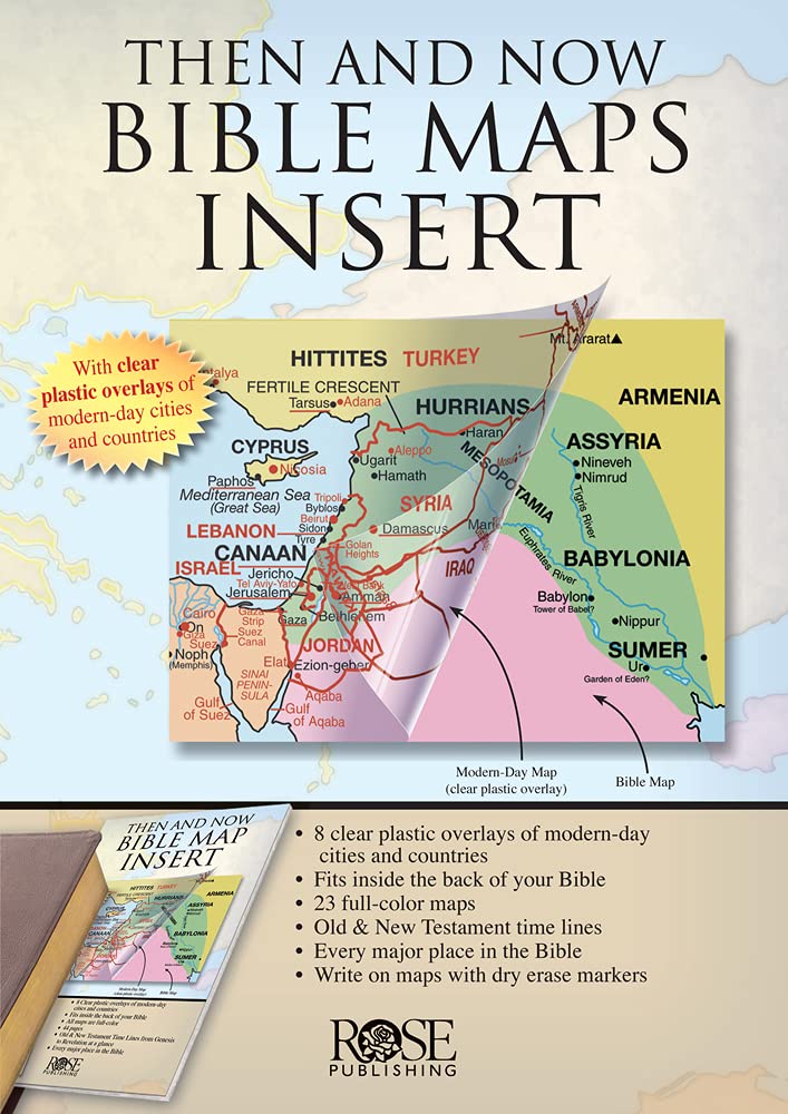Algopix Similar Product 8 - Then and Now Bible Maps Insert