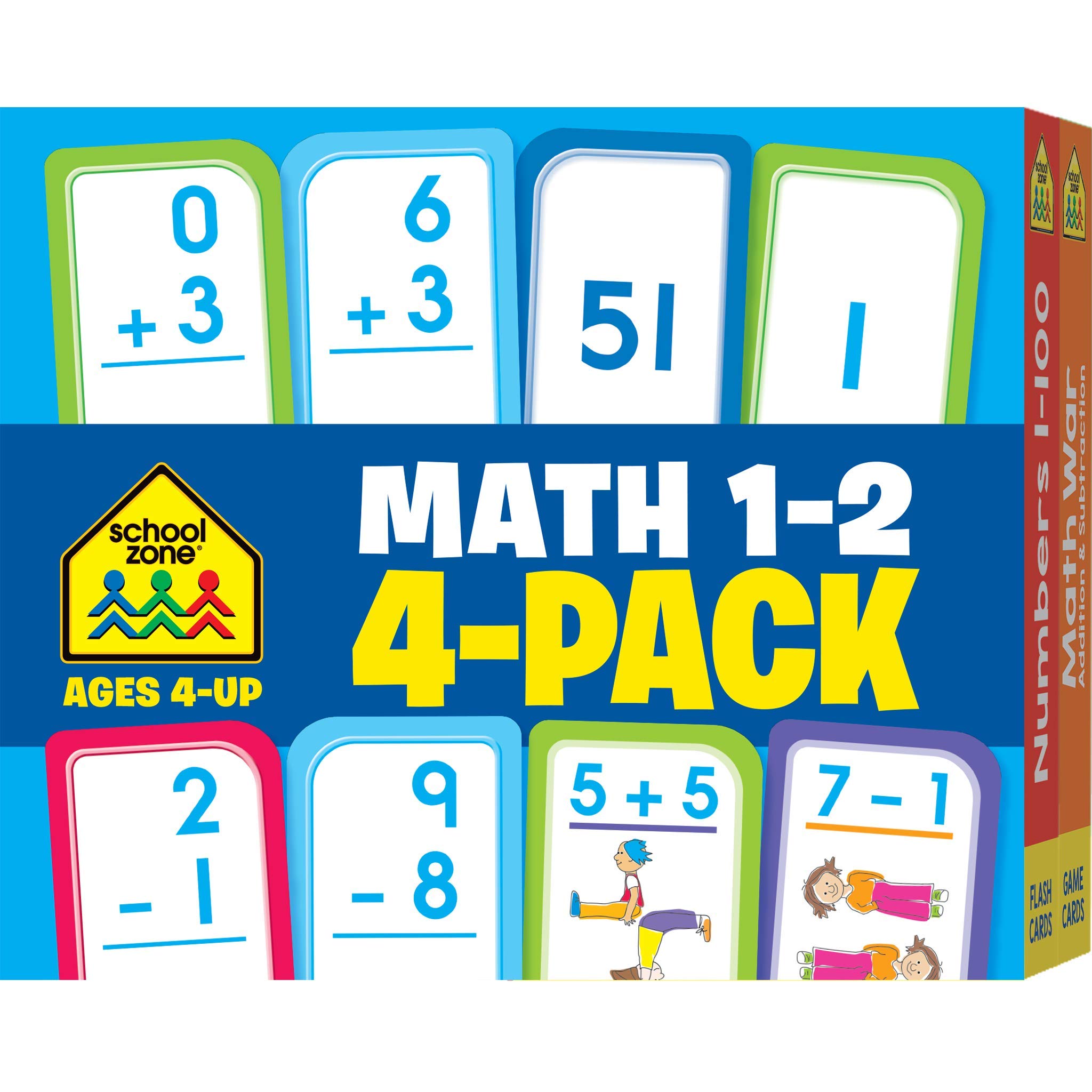 Algopix Similar Product 19 - School Zone  Math 12 4Pack Flash