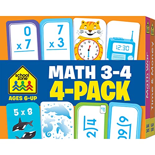 Algopix Similar Product 20 - School Zone  Math 34 4Pack Flash