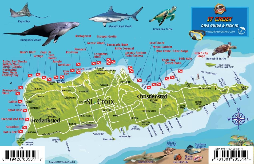 Algopix Similar Product 3 - St Croix USVI Dive Map Fish ID Virgin