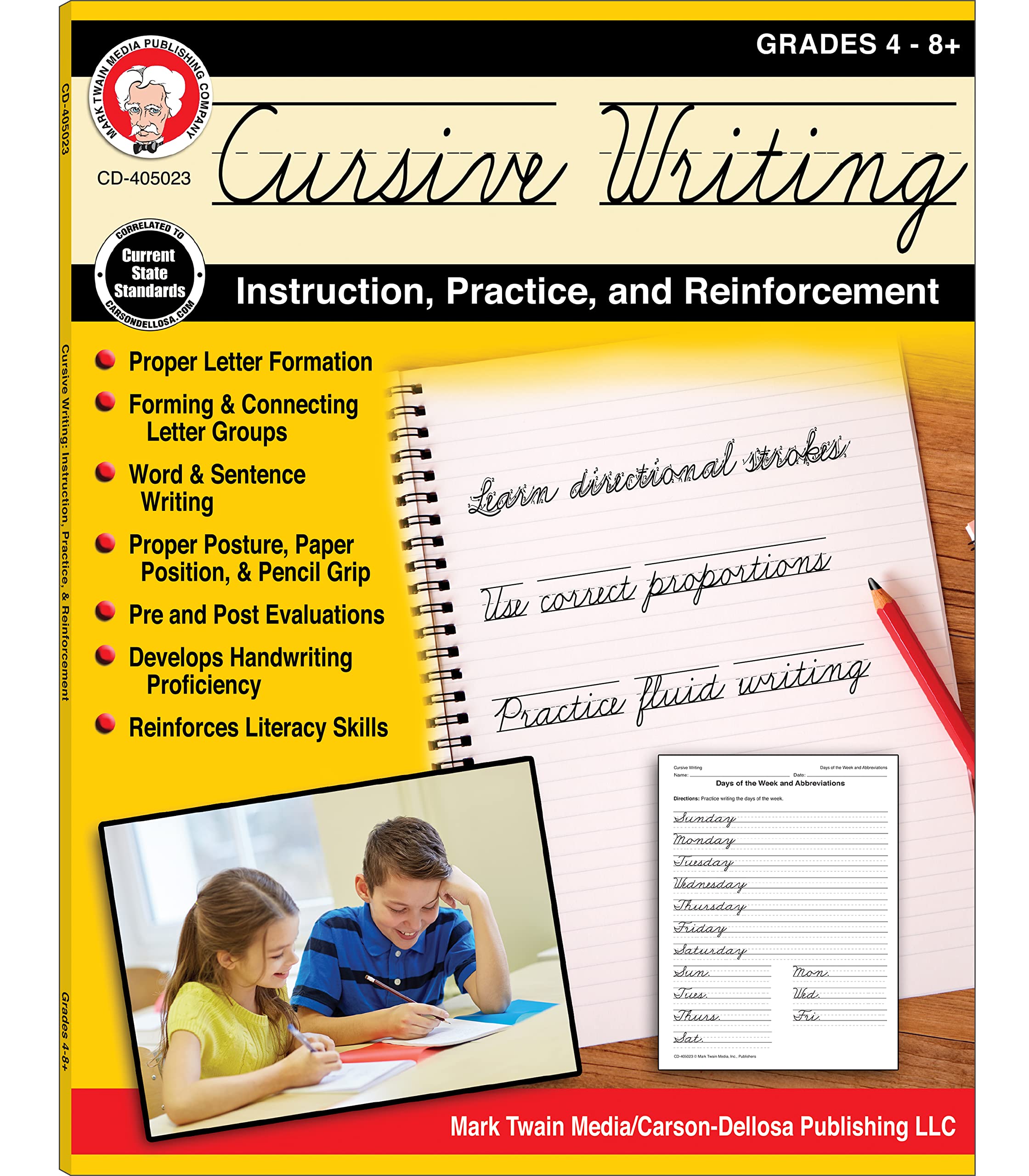 Algopix Similar Product 4 - Mark Twain Cursive Handwriting Workbook