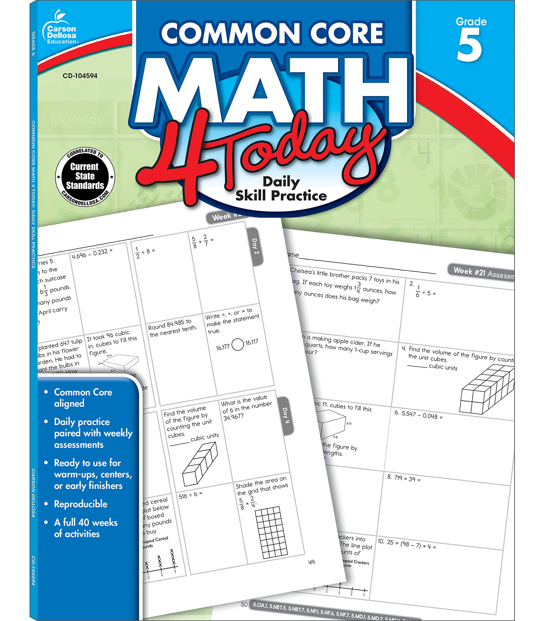 Algopix Similar Product 13 - Carson Dellosa  Common Core Math 4