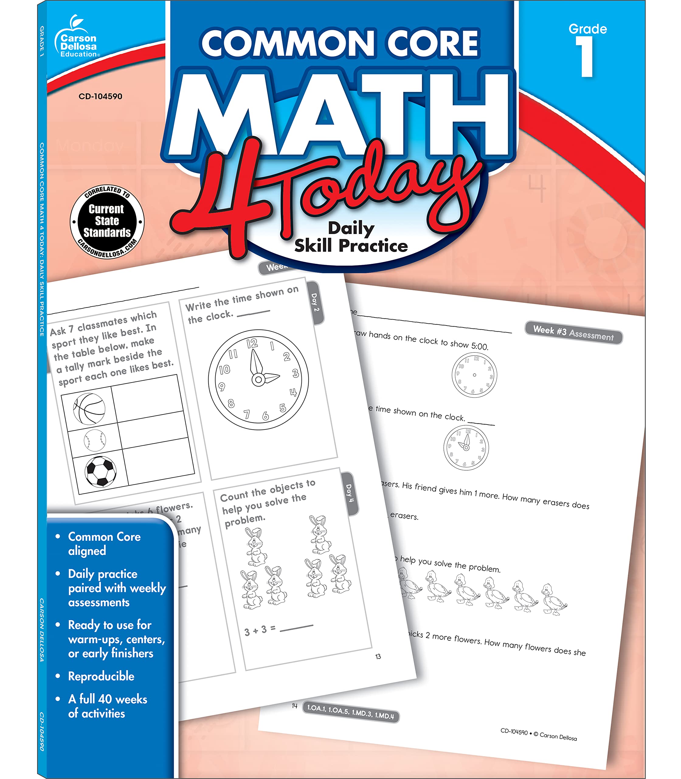 Algopix Similar Product 10 - Carson Dellosa Common Core Math 4