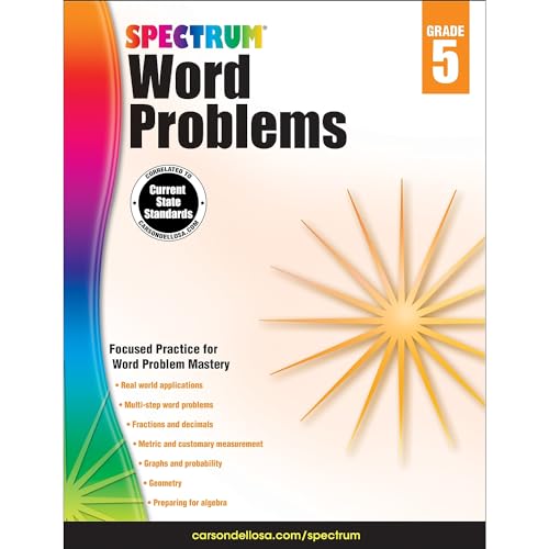 Algopix Similar Product 11 - Spectrum Math Word Problems Grade 5
