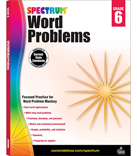 Algopix Similar Product 9 - Spectrum Grade 6 Word Problems Math