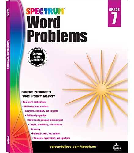 Algopix Similar Product 12 - Spectrum Word Problems 7th Grade Math