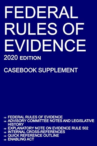 Algopix Similar Product 8 - Federal Rules of Evidence 2020 Edition