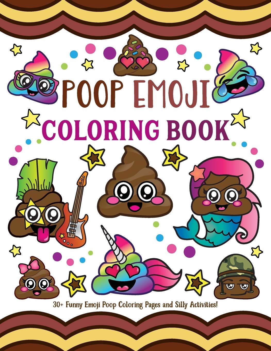 Algopix Similar Product 1 - Poop Emoji Coloring Book 30  Funny