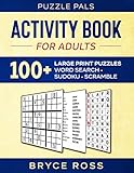 Algopix Similar Product 15 - ACTIVITY BOOK FOR ADULTS 100 Large
