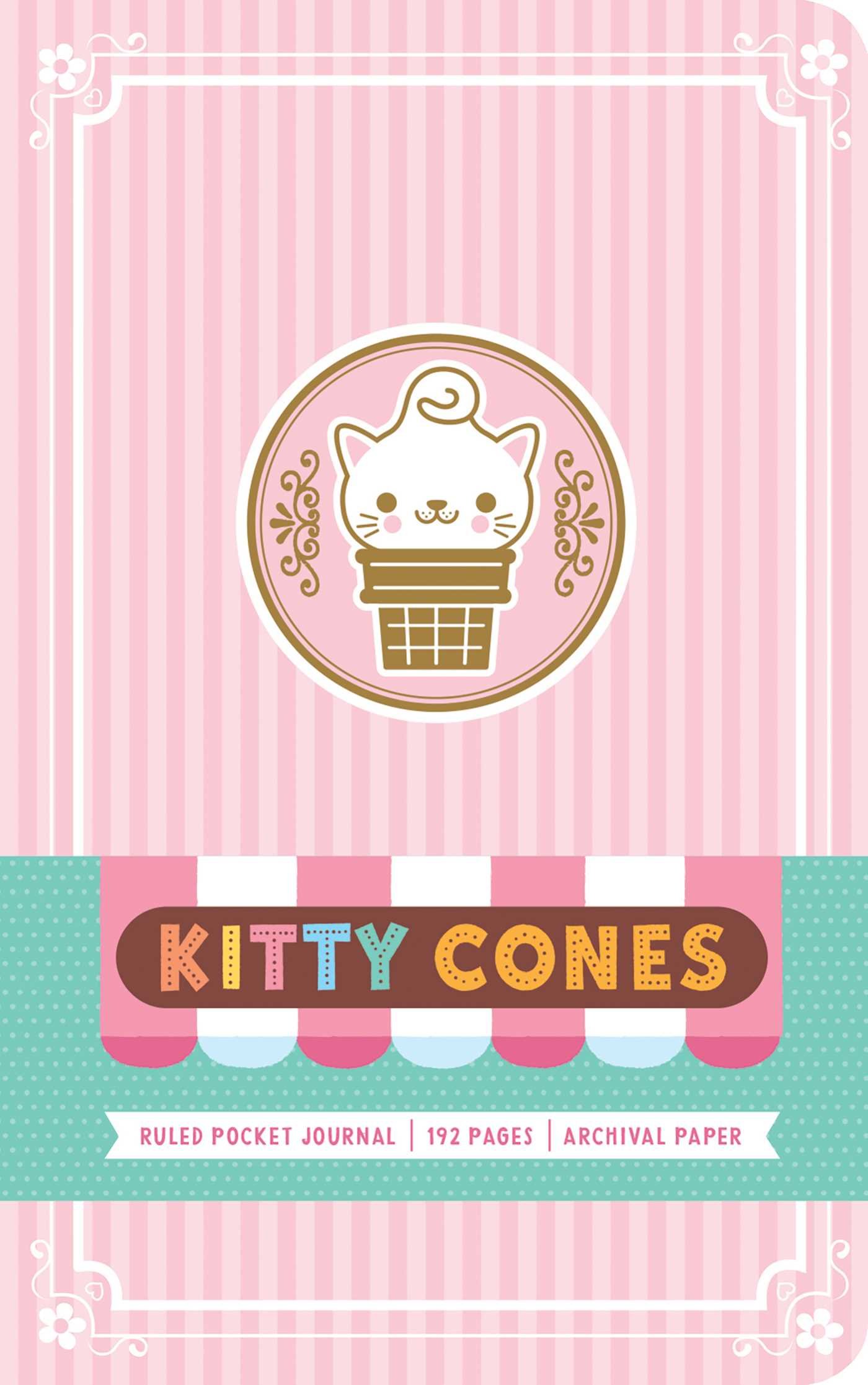 Algopix Similar Product 16 - Kitty Cones Ruled Pocket Journal