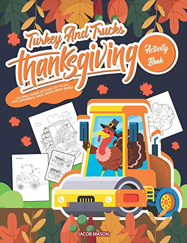Algopix Similar Product 8 - Turkey And Trucks Thanksgiving Activity