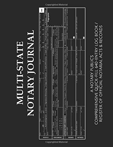 Algopix Similar Product 16 - MULTISTATE NOTARY JOURNAL A Notary