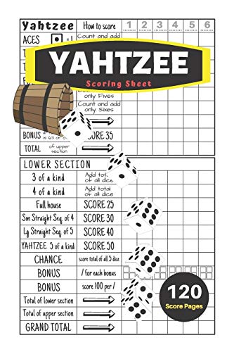 Algopix Similar Product 16 - Yahtzee Scoring Sheet V12 Yahtzee