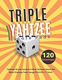 Algopix Similar Product 5 - Triple yahtzee score pads V7 Yahtzee