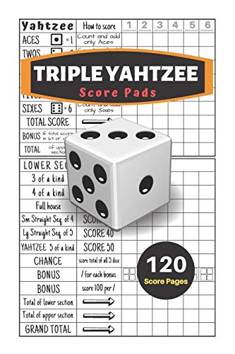 Algopix Similar Product 13 - Triple yahtzee score pads V5 Yahtzee