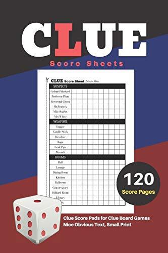 Algopix Similar Product 2 - Clue Score Sheets V1 Clue Score Pads