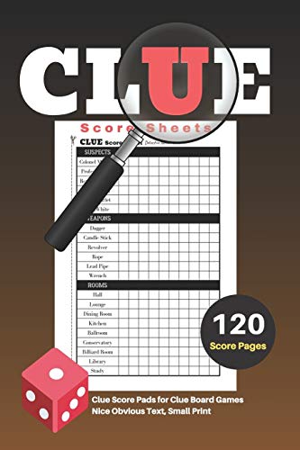 Algopix Similar Product 17 - Clue Score Sheets V2 Clue Score Pads