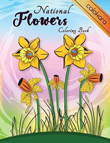 Algopix Similar Product 5 - National Flowers Coloring Book Easy