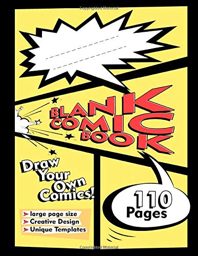 Algopix Similar Product 14 - Blank Comic Book 110 pages 85 x 11
