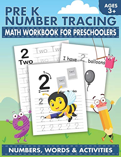 Algopix Similar Product 9 - Pre K Number Tracing Math Workbook For