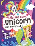 Algopix Similar Product 1 - Coloring books Unicorn and Mermaid