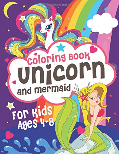 Algopix Similar Product 9 - Coloring books Unicorn and Mermaid