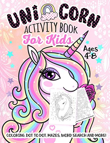 Algopix Similar Product 5 - Unicorn Activity Book for Kids Ages