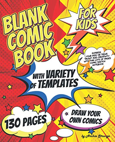 Algopix Similar Product 14 - Blank Comic Book for Kids with Variety