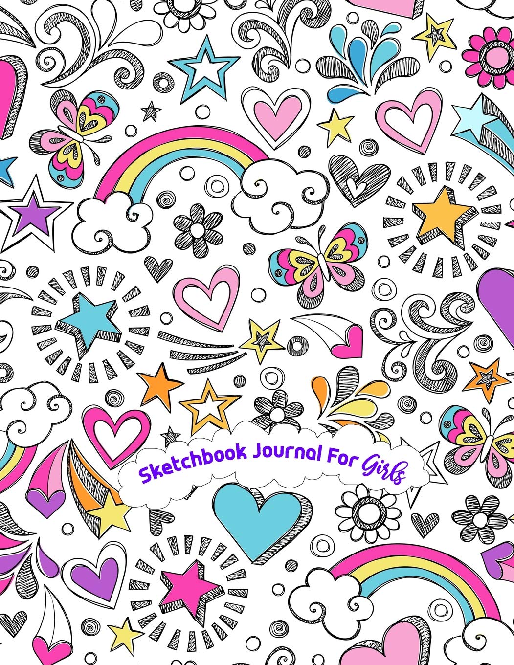Algopix Similar Product 3 - Sketchbook Journal for Girls 110