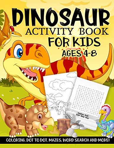 Algopix Similar Product 11 - Dinosaur Activity Book for Kids Ages