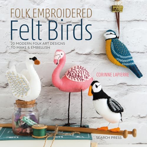 Algopix Similar Product 13 - Folk Embroidered Felt Birds 20 Modern