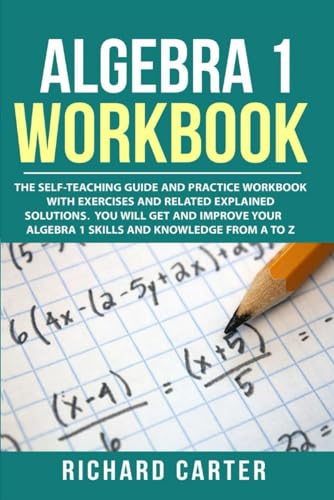 Algopix Similar Product 16 - Algebra 1 Workbook The SelfTeaching