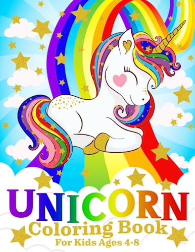 Algopix Similar Product 9 - Unicorn Coloring Book for Kids Ages 4-8