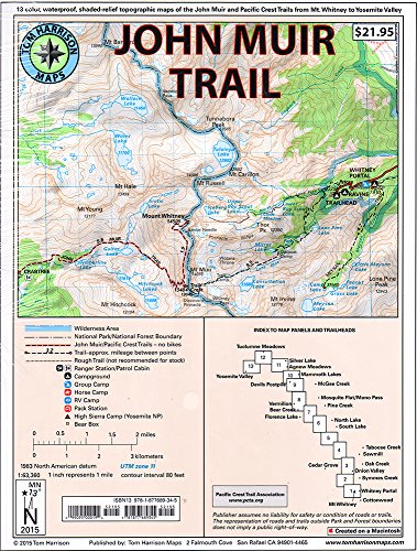 Algopix Similar Product 5 - John Muir Trail MapPack Shaded Relief