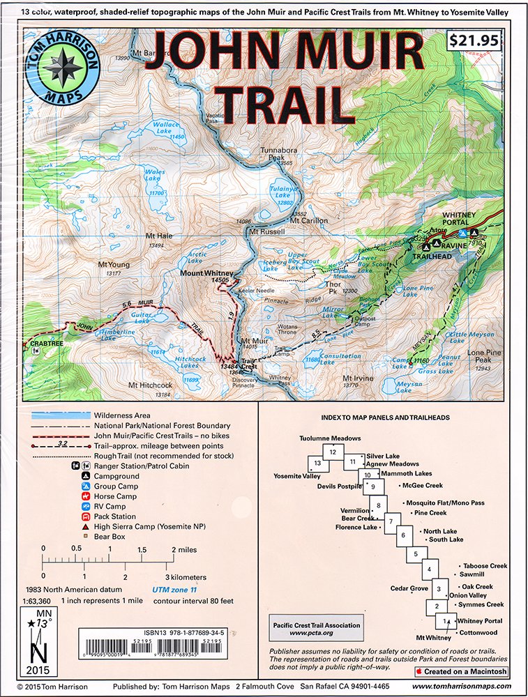 Algopix Similar Product 19 - John Muir Trail MapPack Shaded Relief