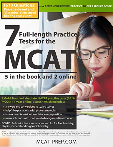 Algopix Similar Product 6 - 7 Fulllength MCAT Practice Tests 5 in