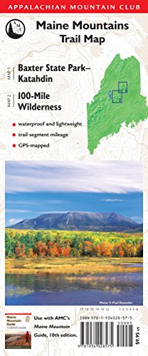 Algopix Similar Product 4 - AMC Map Baxter State Park  Katahdin