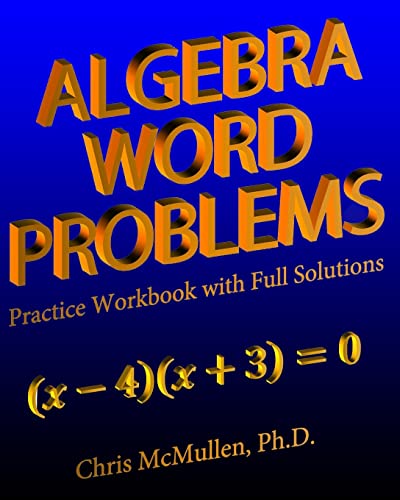 Algopix Similar Product 5 - Algebra Word Problems Practice Workbook