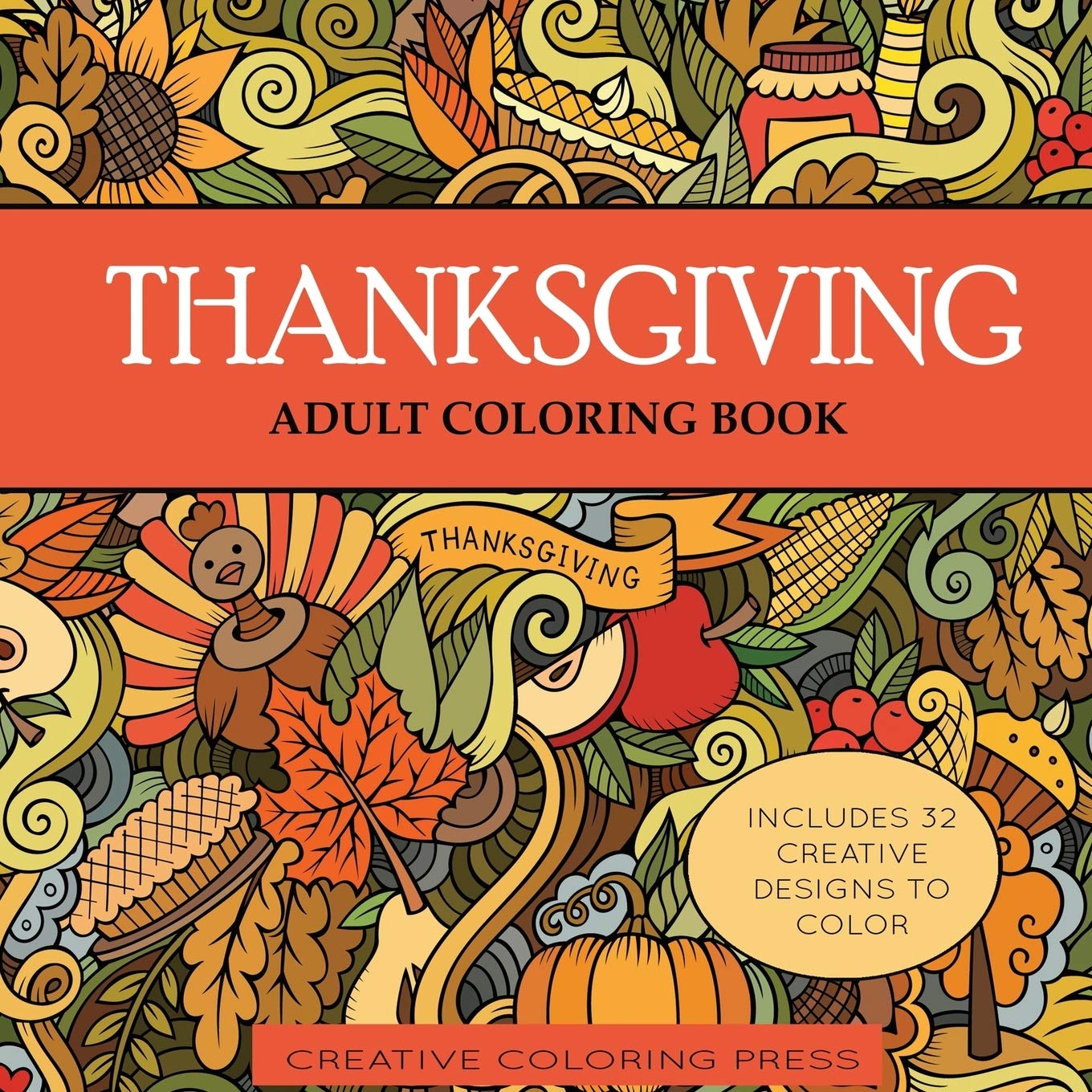 Algopix Similar Product 8 - Thanksgiving Adult Coloring Book