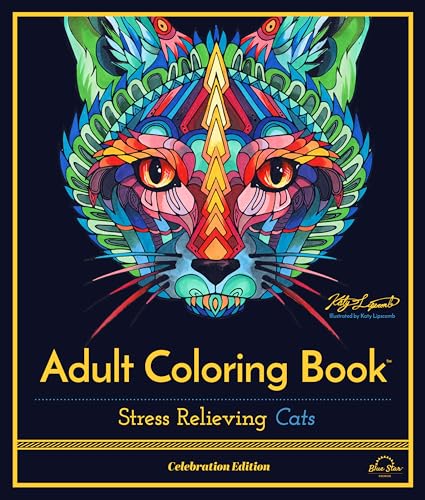 Algopix Similar Product 2 - Stress Relieving Cats Adult Coloring