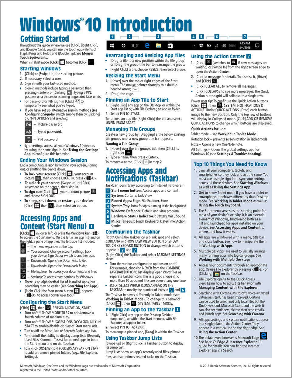Algopix Similar Product 2 - Windows 10 Introduction Quick Reference