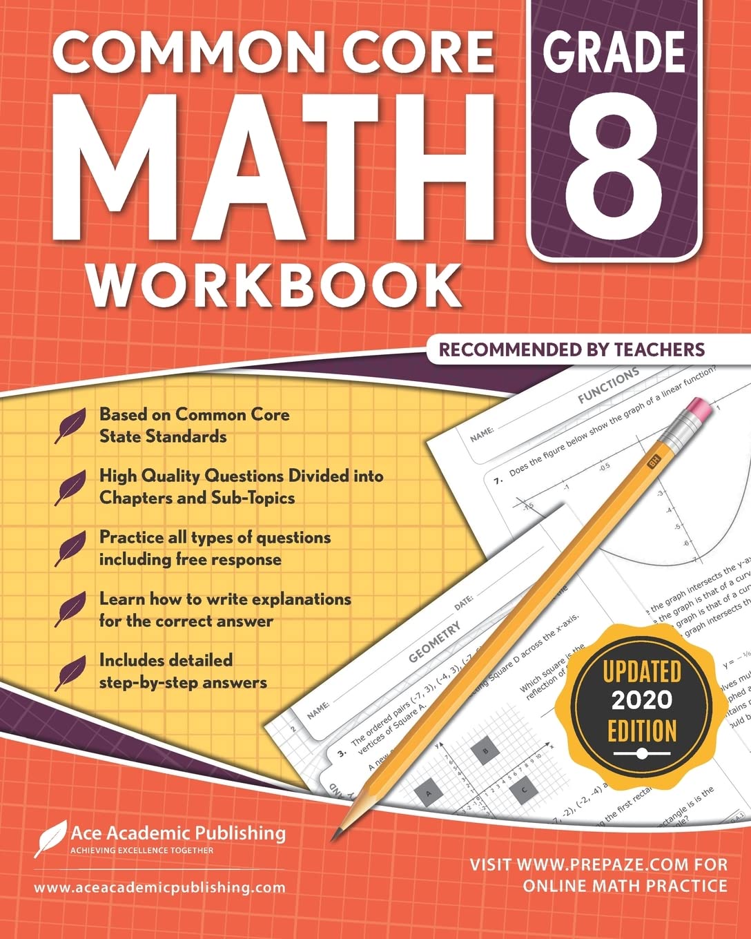 Algopix Similar Product 1 - 8th grade Math Workbook CommonCore