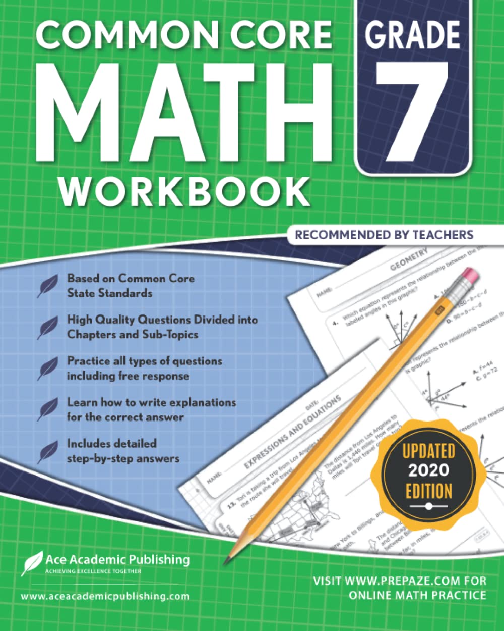 Algopix Similar Product 16 - 7th Grade Math Workbook Common Core