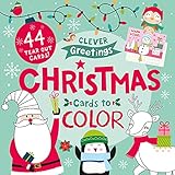 Algopix Similar Product 10 - Christmas Cards to Color 44 Tear Out
