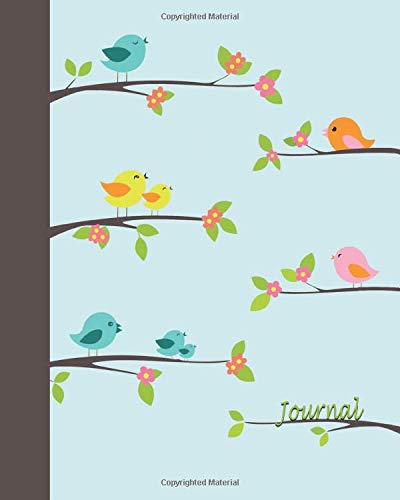 Algopix Similar Product 14 - Journal Singing Birds 8x10  LINED
