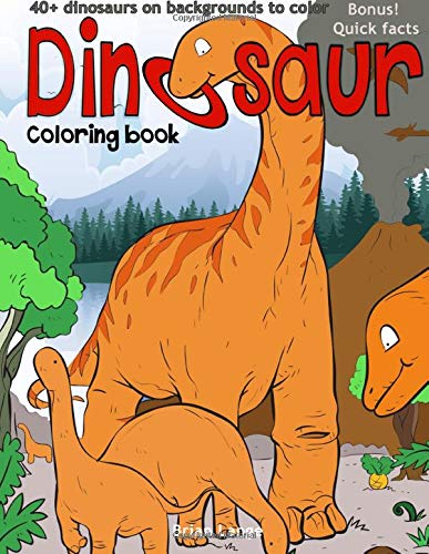 Algopix Similar Product 14 - Dinosaur coloring book 40dinosaurs on
