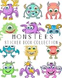 Algopix Similar Product 8 - Monsters Sticker Book Collection Blank