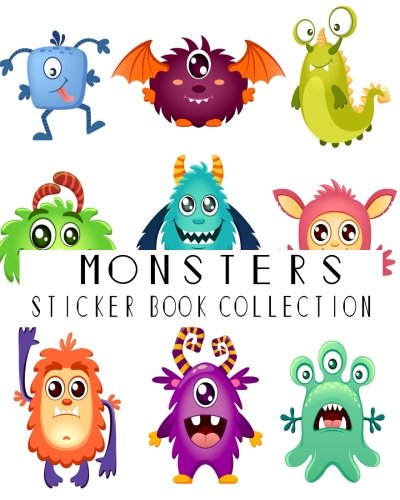 Algopix Similar Product 4 - Monsters Sticker Book Collection Blank
