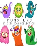 Algopix Similar Product 12 - Monsters Sticker Book Collection Blank