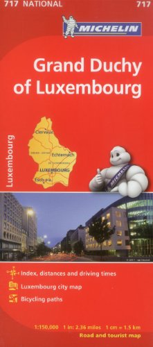 Algopix Similar Product 13 - Michelin Luxembourg Grand Duchy Map